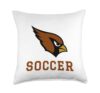 Joseph Case High School Cardinals Soccer Throw Pillow