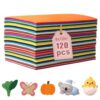 JOSNAAN 120 PCS, 8" x 12", 1mm Stiff Felt Fabric Sheets for Craft, 40 Assorted Colors Felt Squares Paper for DIY Craft, Sewing and Patchwork (Classic, 8 x 12 inches)