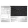 Journal Stencil 2 Piece Diary Notebook Scrapbook Rustproof Ruler
