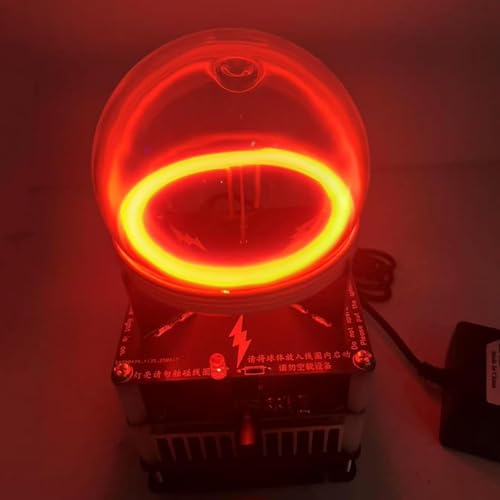 JOVEREX DIY Electronics Hobbyists & Stem Educators Toroid Circuit Plasma Ring Drive Ball DIY Kit, 9cm Neon Glass Sphere for Science Learning Desktop Decor Party Ambiance Outdoor Warning 9cm