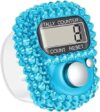 Jowxsx Blue Electronic Finger Tally Counter, Convenient Finger Clicker Counter, Portable Digital Display Tally Counter, Resettable Mini Lap Counter for Golf Goods Counting Lap Knitting Accessories