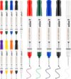 Joyask 15 Pack Long Nib Marker Pens, 8 Colors - 20mm Extra Long Head Deep Hole Markers, Fine Tip Paint Markers, Quick-Dry Construction Marking Pen for Metal, Wood, Glass & More