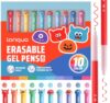 Joyask Erasable Gel Pens, 10 Assorted Colors, 0.6mm Fine Point Twist-to-Open Pens with Cute Monster-Shaped, Erasable Pens for Journaling, Drawing, Writing, Planner