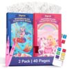 JoyCat 2 Pack Pocket Paint with Water Coloring Books for Kids