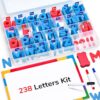 JoyCat Classroom Magnetic Letters Kit 238 Pcs with Double-Side Magnet Board - Foam Fridge Alphabet Letters for Kids Spelling and Learning, Homeschool Activity Pre-K Kid Learning Tool