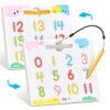 JoyCat Double-Sided Magnetic Number Tracing Board - 2-in-1 Numbers 1-20 Writing Toys for Toddlers & Kids, Preschool Math Manipulatives, Kindergarten Educational Learning Gifts for 3-5 Year Olds