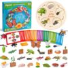 JoyCat Life Cycle Learning Education Toys, Insect Caterpillar to Butterfly kit, Ladybug, Bee, Tadpole to Frog Kit Life Cycle Toys for Kids, Preschool Learning Activities for Kids (Animals and Plant)