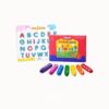 JoyCat Magnetic Letter and Number Tracing Board Set+8 Colors Jumbo Crayons for Toddlers 1-3, Washable and Unbreakable | Easy-Grip Triangular Shape for Little Hands, Non-Toxic Natural Wax