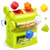 JoyCat Monster Eating The Shapes, Interactive Shape Sorter Toy for Toddlers 1-3, with 6 Rattle Shape Blocks and 2 Levers, Montessori Color Matching & Sorting Learning Toys, Gifts for 1 2 3 Year Old