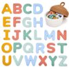 JoyCat Silicone Alphabet Magnetic Letters, 26 Uppercase ABC Fridge Magnets for Toddlers & Kids 3+, Preschool Learning Refrigerator Toy Set, Birthday Gifts for Boys Girls (Subtle Color)