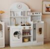 JOYDIAS Kids Play Kitchen Set, Pretend Wooden Playset for Age 3+