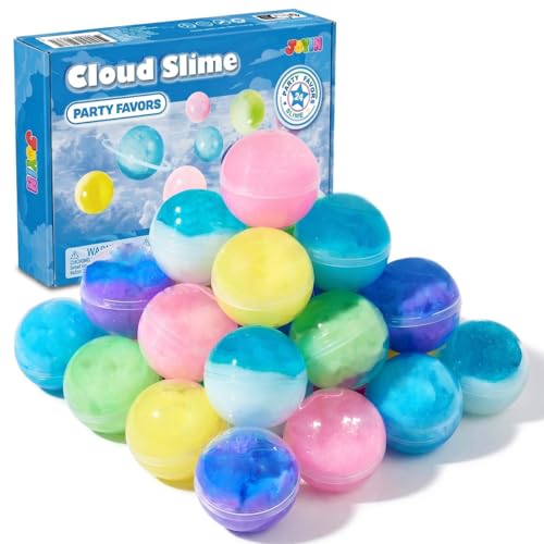 JOYIN 24Pcs Cloud Slime Kit, Slime for Kids, Anxiety & Stress Relief Toys, Great Sensory Experience, Never Dry Out, Birthday Gifts & Party Favors, Carnival Prizes for Boys and Girls, Classroom Rewards