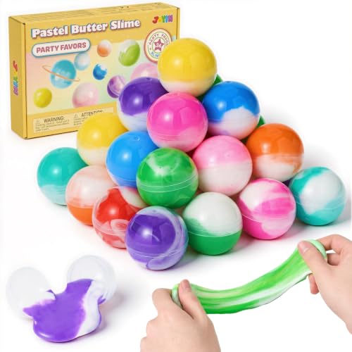 JOYIN 24Pcs Pastel Butter Slime Kit, Slime for Kids, Anxiety & Stress Relief Toys, Never Dry Out, Birthday Gifts & Party Favors, Carnival Prizes for Boys and Girls, Classroom Rewards