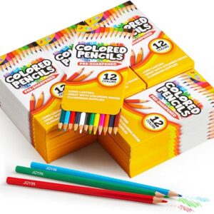 JOYIN 432 Count Colored Pencils Bulk, Colored Pencils for Kids 3+, 12 Colors, 36 Packs, Pre-sharpened Coloring Art Supplies, School Supplies