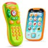 JOYIN Baby Toy Phone, Remote and Smartphone with Music, Fun Learning Musical Toys for Babies, Boys or Girls, Holiday Stocking Stuffers, Birthday Gifts for Kids