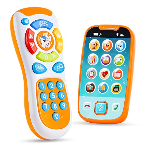 JOYIN Smartphone Toys for Baby, Remote Control Baby Phone with Music, Learning Toy, Birthday Gifts for Infants, Kids, Boys and Girls
