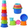 JOYJUNCTION Stacking Cups for Toddlers 1-3 Perfect for Indoor, Outdoor | 8Pcs Stackable Cups