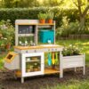 JOYMOR Kids Outdoor Mud Kitchen Sink Stove Planter Insect Box Storage Bin