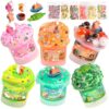 Joytry Capybara Slime Kit, 20oz Total, Slime Sensory Stress Relief Kit Includes 6 Different Texture Slimes, Glow in The Dark Slime with Cute Add-ins, ASMR, Perfect Slime Kit for Girls Ages 8-12