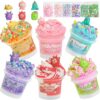 Joytry Monster Slime Kit 6×100ml, Slime Variety Pack with Different Textures, Fun Sensory Slimes Toys for Kids Adults, Slime Party Favors for Christmas Halloween Birthday Gifts