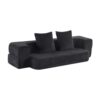 JPND 2-in-1 Folding Sofa Bed,Convertible Couch for Small Space,Black