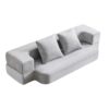 JPND 2-in-1 Folding Sofa Bed,Convertible Couch for Small Space, Grey