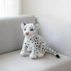 JPORSHU 9 Inch/23cm Lifelike Tiger Plush Toy, Cute Realistic Stuffed Tiger Stuffed Animal, Soft Plush Tiger Gift for Kids, Boys, Girls, Huggable Stuffed Animal Plush Toy (Snow Leopard, 9")