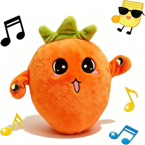 JQFORUIH Interactive Music Plush Toy Set for Kids Adults, Sensing Metronome with Sounds for Multiplayer Interaction Game, Fun Musical Learning Educational Toys Christmas Birthday Gifts (Carrot)