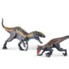 JR PARK Large Realistic Tyrannosaurus Rex Toy, 15.7 inch and 11 inch T-REX Dinosaur Colletion, Kids' Play Dinosaur & Prehistoric Creature Figures with Moveable Jaw, Red, Ages 8+