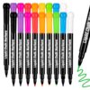 JR.WHITE Liquid Chalk Markers, 18 Pack Wet Erase Markers with 1mm Fine Tip for Acrylic Fridge Calendar, Glass Dry Erase Board, Whiteboard, Blackboard, Window, Mirror, LED Note Board & Chalkboard Signs