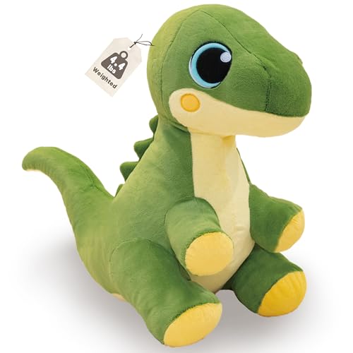 Jrystar Weighted Dinosaur Stuffed Animal, Large Dinosaur Plush Toys, 24" 4.4lbs Weighted Dino Plush, Big Stuffed Dino Plushie Gifts for Kids Boys Girls on Birthday Children's Day Christmas