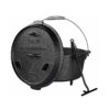 JSEIAJB Cast Iron Pot Outdoor Camping BBQ Hanging Soup Stew Indoor Cooking