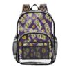 Jucciaco PVC Backpacks Dollar Bills Coins Girls Boys Large Clear Decor Transparent Backpack School See Through Bookbag Waterproof Fashion Activities Learning Work And Travel Bag