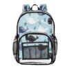 Jucciaco PVC Backpacks Whale Fish Underwater Girls Boys Large Clear Decor Transparent Backpack School See Through Bookbag Waterproof Fashion Activities Learning Work And Travel Bag