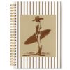 JUDFNCDE Western Coastal Cowgirl Notebook, Western Gifts for Women, Retro Coastal Beach Cowgirl Surfer Spiral Hardcover Notebook Journal 5.5 x 8.3