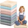 Juexica 8 Pcs Floor Cushions for Kids Floor Pillows Flexible Seating Cushions 3.5'' Thick Flexible Seating Classroom Furniture Meditation Seat Pillow for Home Office Decor(Morandi,Square)