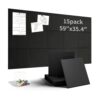 JUGATAMAIBU Self-Adhesive Felt Wall Tiles Bulletin Board with Pushpins