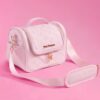 Juicy Couture Lunch Purse Cooler Bag Light Pink Logo 9.55x7.67x6