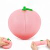 Juicy Peach Fruit Squishy, Fast Rising Stress Relief Fruit, Realistic Fruit Fidget Hand Toy for Anxiety & Sensory Needs, Classroom Rewards & Calming Toys for Teens Adults (Juicy Peach Pink)