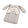 Juju Weighted Lap Pad Quilted Cotton Bunny – Glass-Bead Filled Lap Cushion with Gentle Even Pressure – Calming Weight for Focus Desk Time and Travel – Soft Cotton Shell with Sleepy Bunny Face