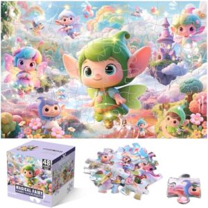 Jumbo Floor Puzzle for Kids,48 Piece Fairy Jigsaw Puzzle Ages 3-8