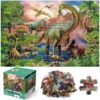 Jumbo Floor Puzzle for Kids,48 Piece Forest Dinosaur Jigsaw Puzzle Ages 3-8
