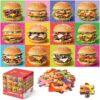 Jumbo Floor Puzzle for Kids,48 Piece Hamburger Jigsaw Puzzle Ages 3-8