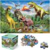 Jumbo Floor Puzzle for Kids,48 Piece Volcano Dino Jigsaw Puzzle Ages 3-8