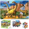 Jumbo Floor Puzzle for Kids,48 Piece Waterfall Dinosaur Large Jigsaw Puzzles, Fun Preschool Educational Toy for Toddlers Ages 3-5,Easter Gift for Boy Girl Ages 4-8