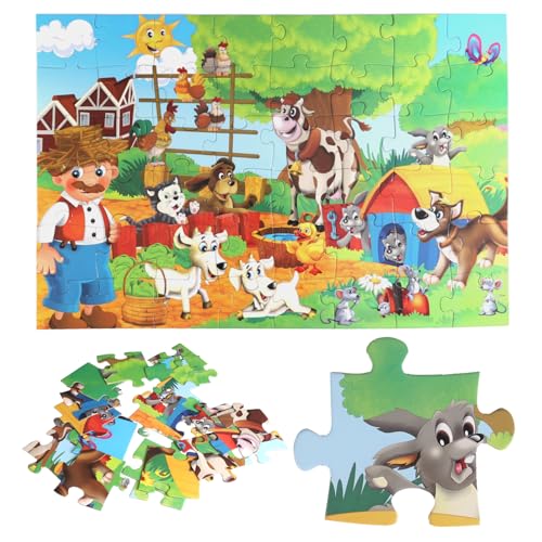 Jumbo Floor Puzzle for Kids, Large Jigsaw Puzzles 48 Piece for Kids Ages 3-5,Preschool Learning & Education Toys, Gifts for 4-8 Year Old Boys and Girls (Farm Human)