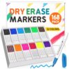 Jumlys 168 Pack Dry Erase Markers Fine Tip Bulk, 12 Colors, Low Odor Ink