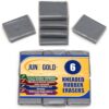 June Gold 6 Gray Kneaded Erasers, Moldable for Graphite, Charcoal & More