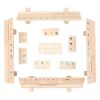 Junifeey Wood Rummy Toy Set Game with 106 Tiles, 4 Playing Rack Travel Game Set for Family Board Games Easy to Use Strategy Board
