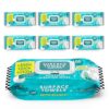 Juniper CLEAN 6 Packs Surface Wipes with Bleach, Thick & Large Dispose, All-Purpose Cleaner for Bathroom, Kitchen, Office, 600 Count Soft Flow, Biodegradable, Fresh Scent